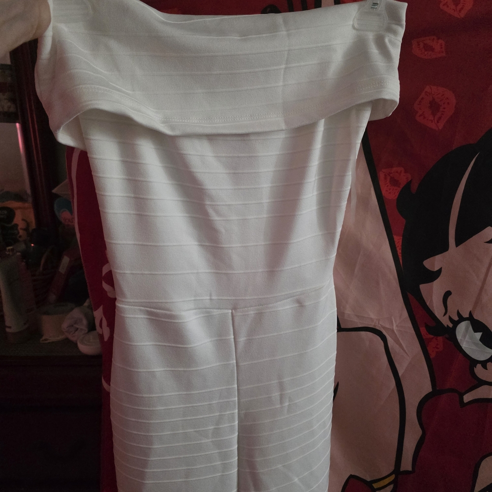 Chic Strapless White Jumpsuit